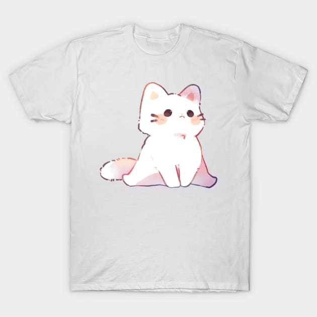 Sitting Kitty T-Shirt by Cremechii